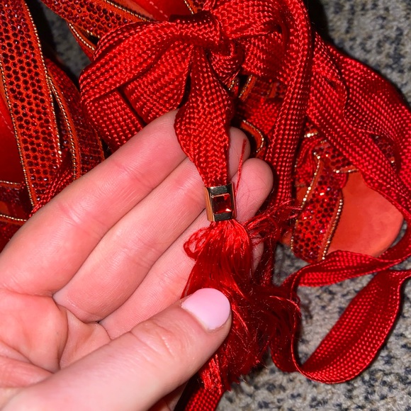 red Armani crystal sandals - Picture 5 of 8